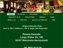 Tablet Screenshot of pizzeria-caravella-mannheim.de